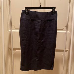 BADGLEY MISCHKA Navy Pencil Skirt